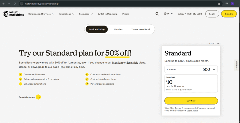 Mailchimp Pricing